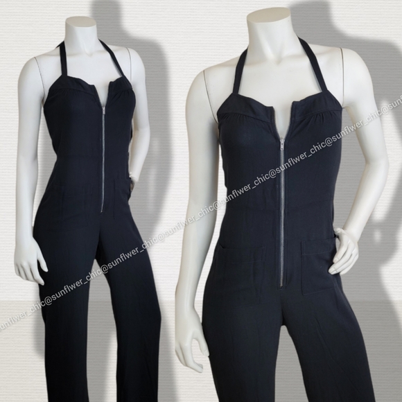 Iron Fist Pants & Jumpsuits New Iheartiron Fist Zip Halter Jumpsuit